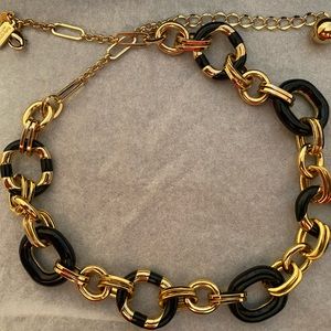 Kate Spade black & gold color statement necklace